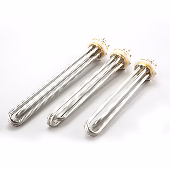Elemento de aquecimento tubular elétrico de imersão em água de bobina elétrica industrial de alta temperatura de 3000 W 380 V